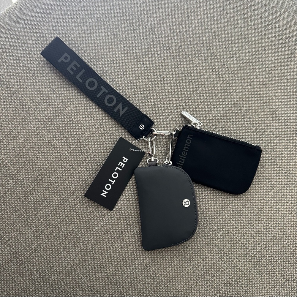 lululemon x Peloton Black Keychain Pouch Set